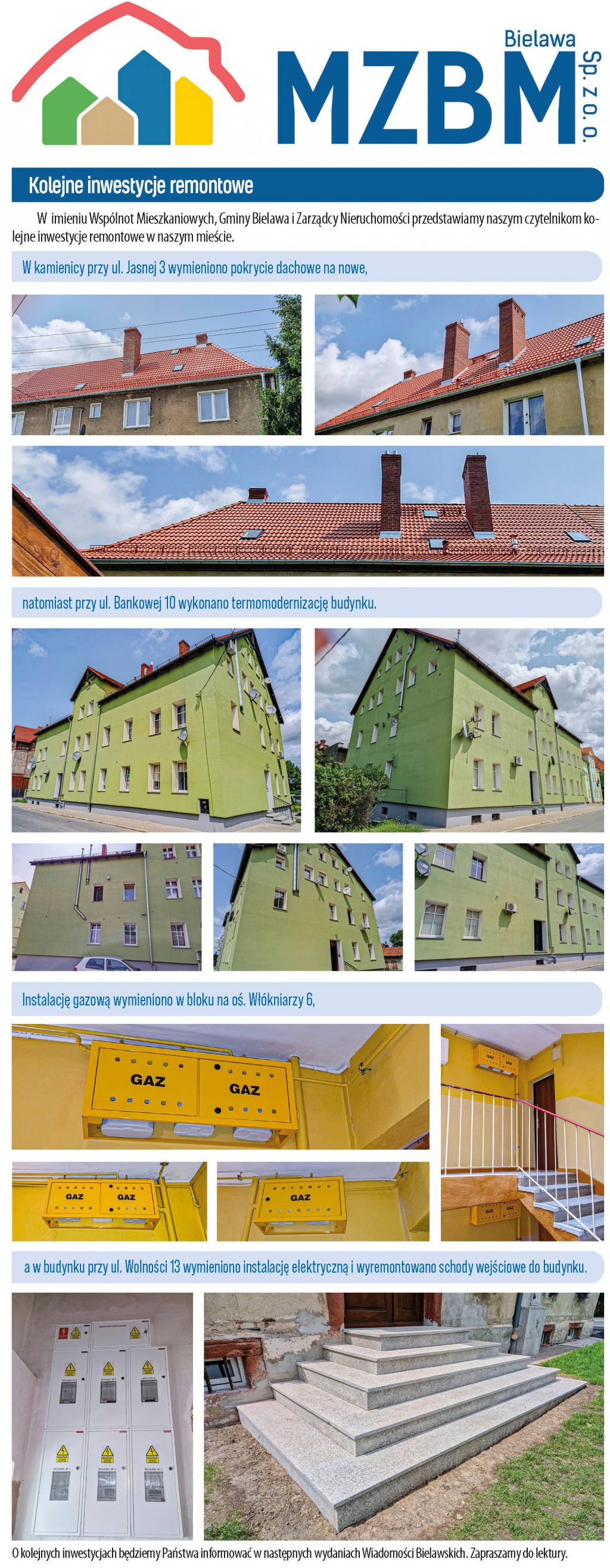 Ukończone remonty na zasobie zarządzanym przez MZBM - maj 2025r.